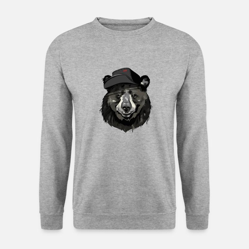 BÄREN - Unisex Pullover - Weißgrau meliert