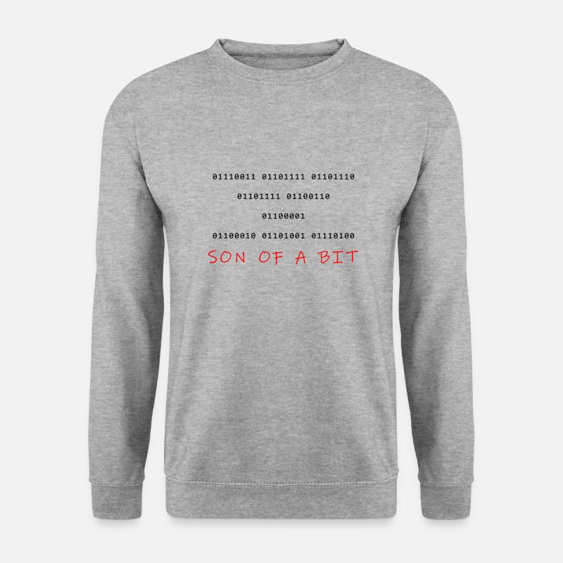 son of a bit - Unisex Pullover - Weißgrau meliert