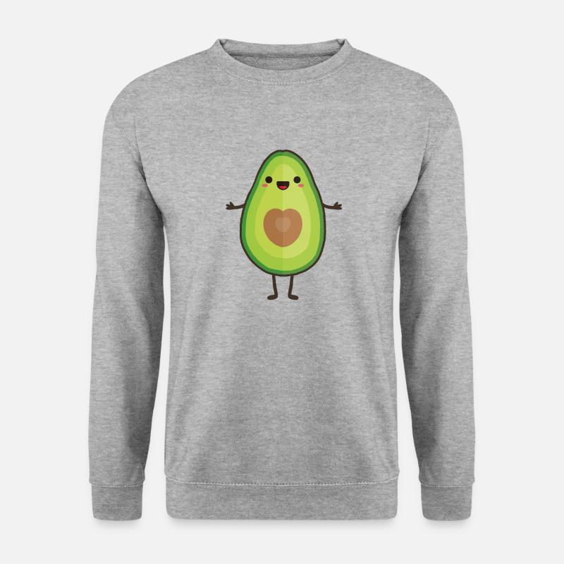 Avocado - Unisex Pullover - Weißgrau meliert