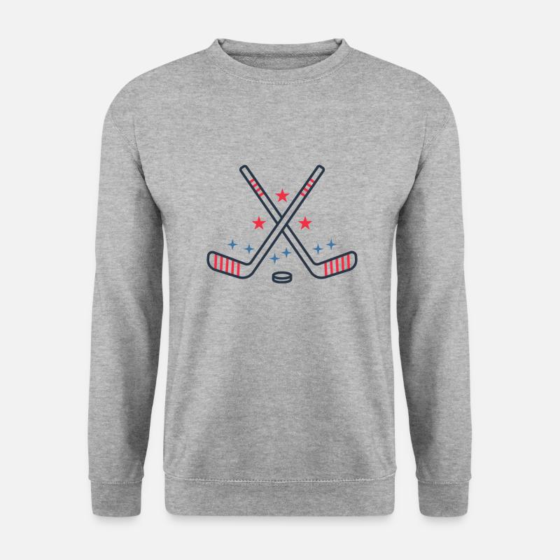 Hockey - Unisex Pullover - Weißgrau meliert
