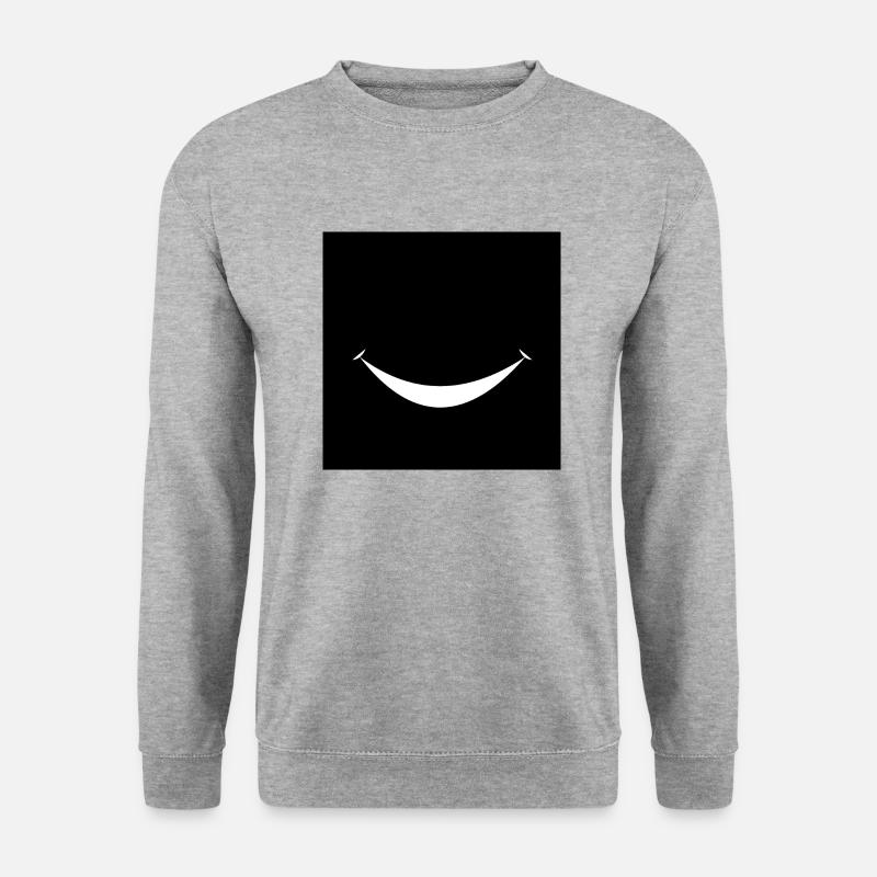 Smile - Unisex Pullover - Weißgrau meliert