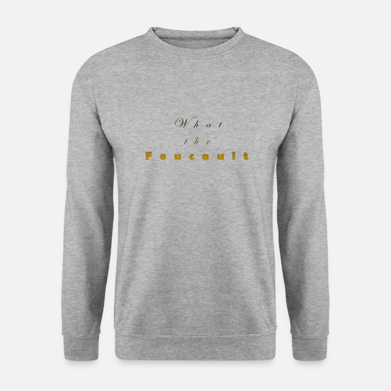 What the Foucault - Unisex Pullover - Weißgrau meliert