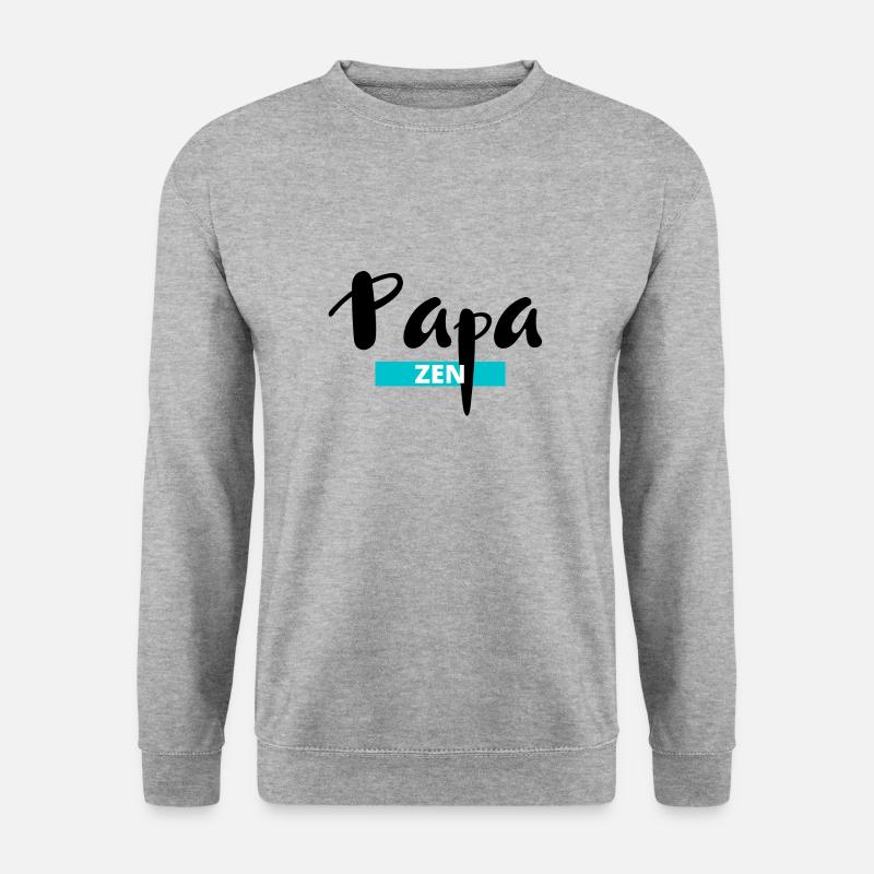 Zen Papa - Unisex Pullover - Weißgrau meliert