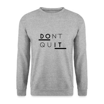 Do It Motivation - Unisex Pullover - Weißgrau meliert - Vorne - Alina (178cm) & Michal (187cm)