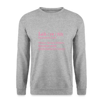 Lehrerin Geschenk Student Schule - Unisex Pullover - Weißgrau meliert - Vorne - Alina (178cm) & Michal (187cm)