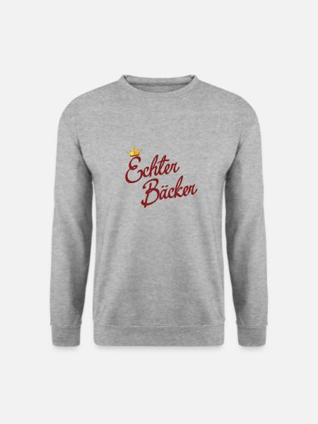 BEST T-Shirt Design Bäckermeister / Bakery - Unisex Pullover - Weißgrau meliert