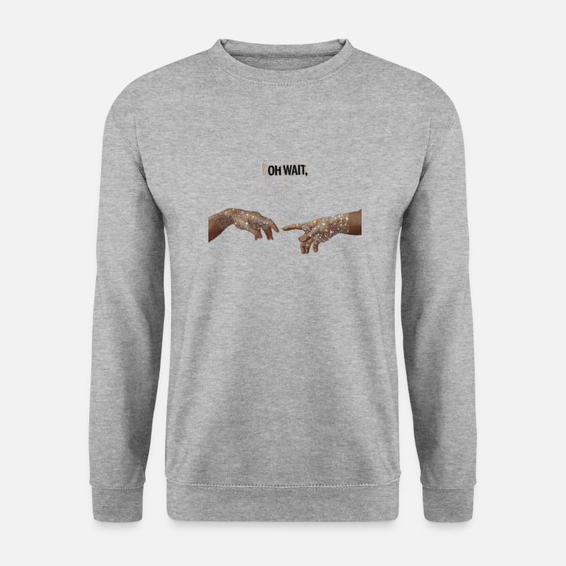 Adan Schöpfung - Unisex Pullover - Weißgrau meliert