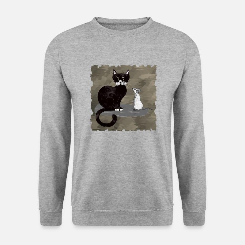 Cat and mouse - Unisex Sweatshirt - salt & pepper