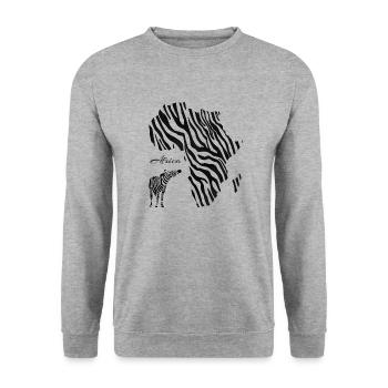 Africa - Unisex Sweatshirt - salt & pepper - Front - Alina (178cm) & Michal (187cm)