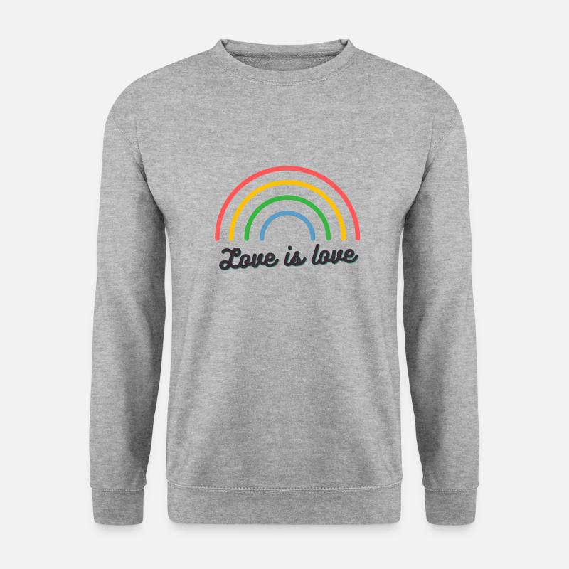 Love is Love - Unisex Pullover - Weißgrau meliert