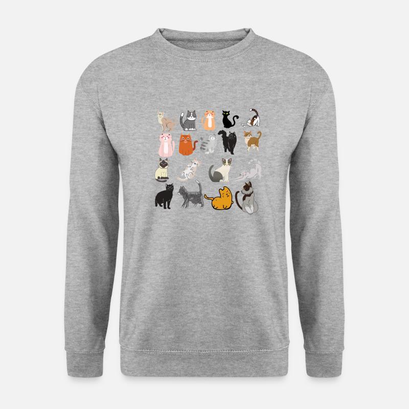 CATS - Unisex Pullover - Weißgrau meliert