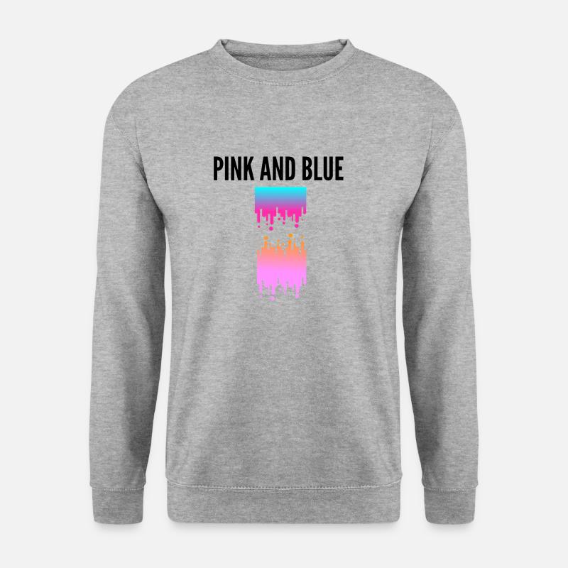 ROSA UND BLAU - Unisex Pullover - Weißgrau meliert
