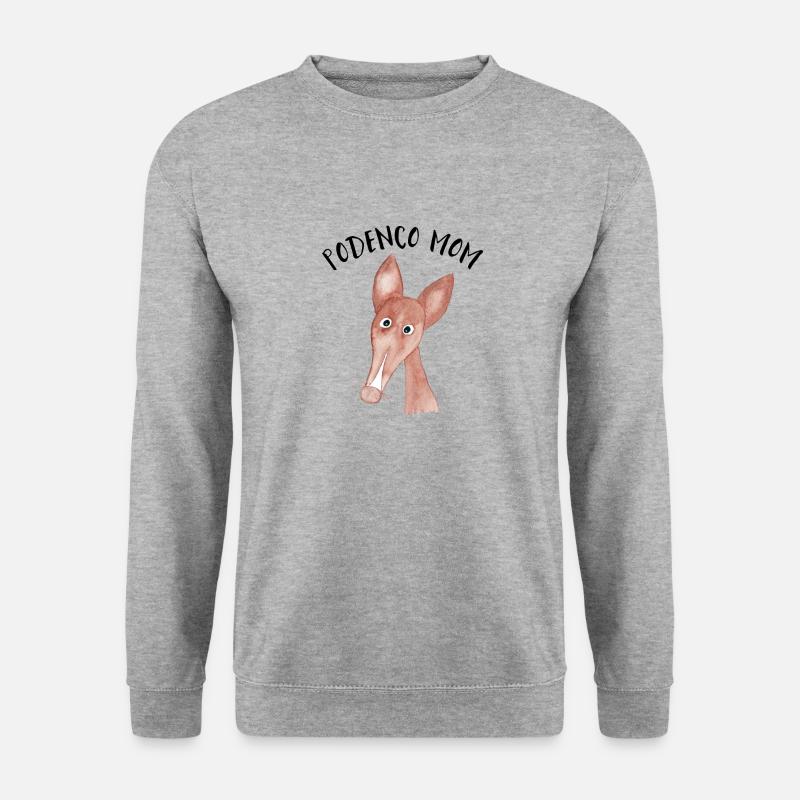 Podenco Mom 2 - Unisex Pullover - Weißgrau meliert