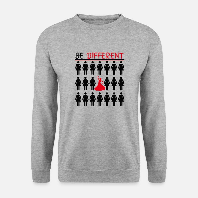 Be Different Flamenco - Black - Unisex Pullover - Weißgrau meliert