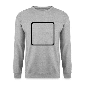 Carré aux coins arrondis - Sweat-shirt Unisexe - gris chiné - Devant - Alina (178cm) & Michal (187cm)