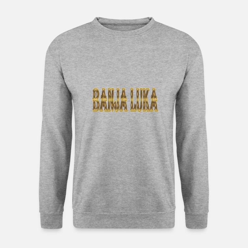banja luka - Unisex Pullover - Weißgrau meliert