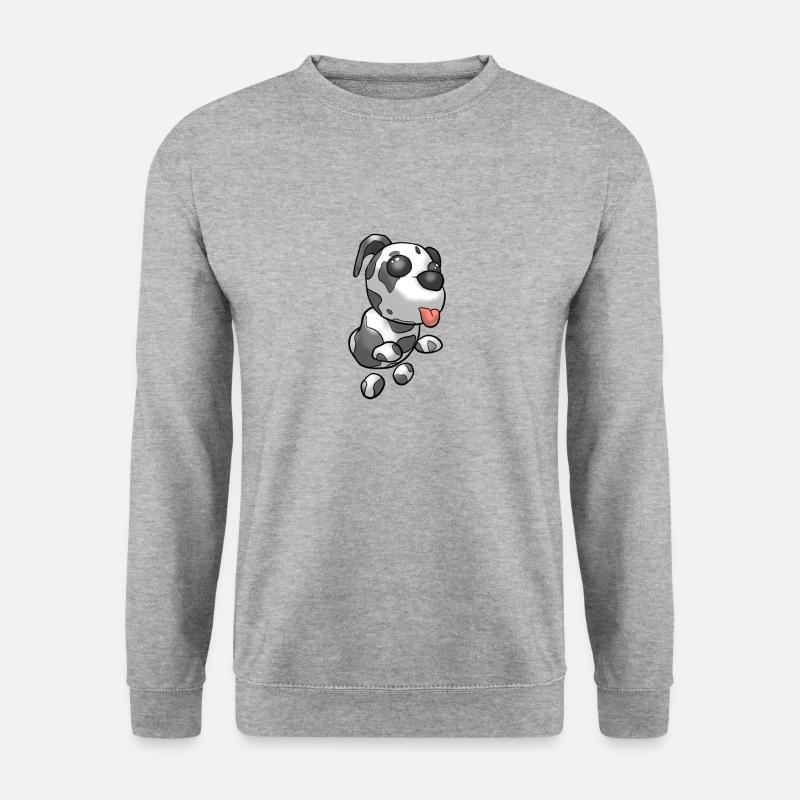 Niedliche springende Dalmation - Unisex Pullover - Weißgrau meliert