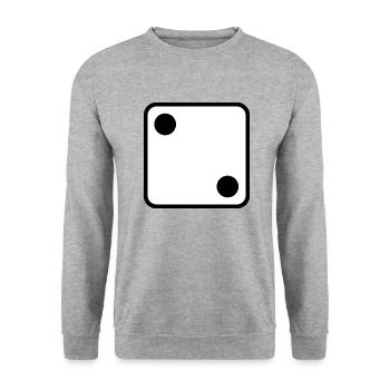 Cube symbol design to personalize - Unisex Sweatshirt - salt & pepper - Front - Alina (178cm) & Michal (187cm)