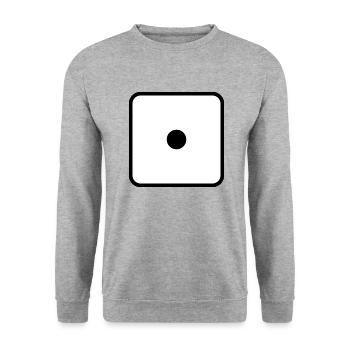 Cube number 1 - Unisex Sweatshirt - salt & pepper - Front - Alina (178cm) & Michal (187cm)