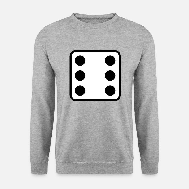 Würfel Symbol Design zum personalisieren - Unisex Pullover - Weißgrau meliert