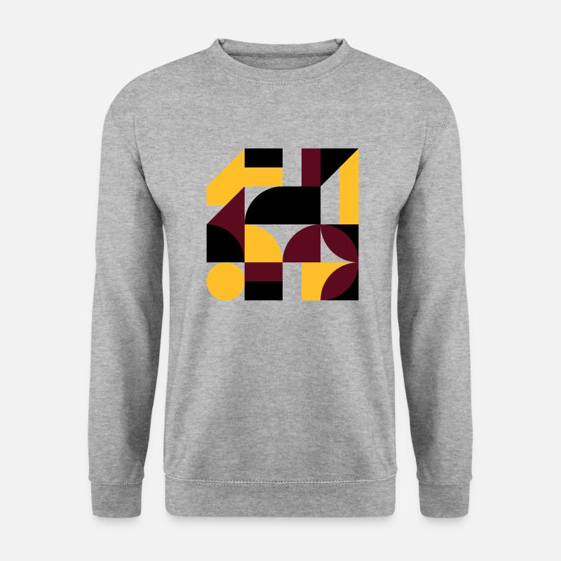 Colorful abstract geometric bauhaus background - Sweat-shirt Unisexe - gris chiné
