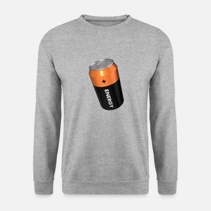 Energy can - Unisex Pullover - Weißgrau meliert