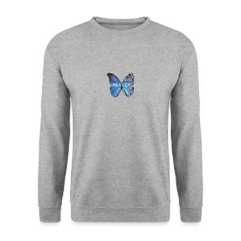 Papillon papillon PRAYTN - Sweat-shirt Unisexe - gris chiné - Devant - Alina (178cm) & Michal (187cm)