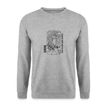 Serene / So Beautiful - Unisex Sweatshirt - salt & pepper - Front - Alina (178cm) & Michal (187cm)
