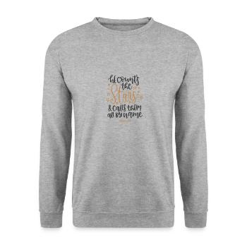 Psalm 147 4 5798 - Unisex Sweatshirt - salt & pepper - Front - Alina (178cm) & Michal (187cm)