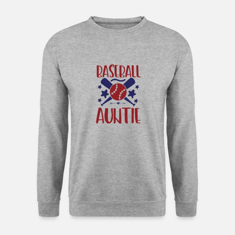 Baseball Tante - Unisex Pullover - Weißgrau meliert