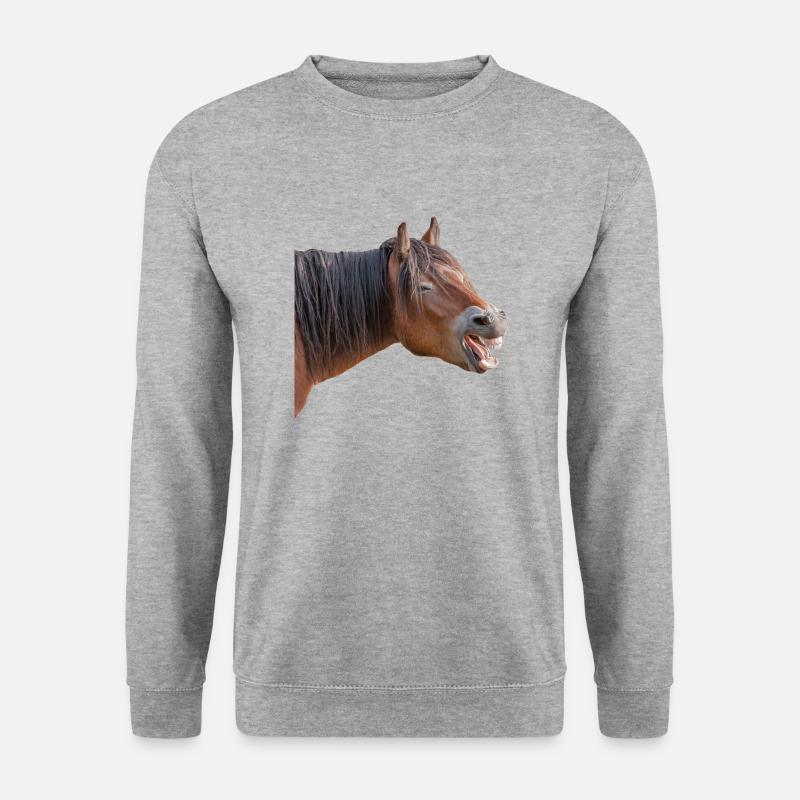 Lachen - Unisex Pullover - Weißgrau meliert