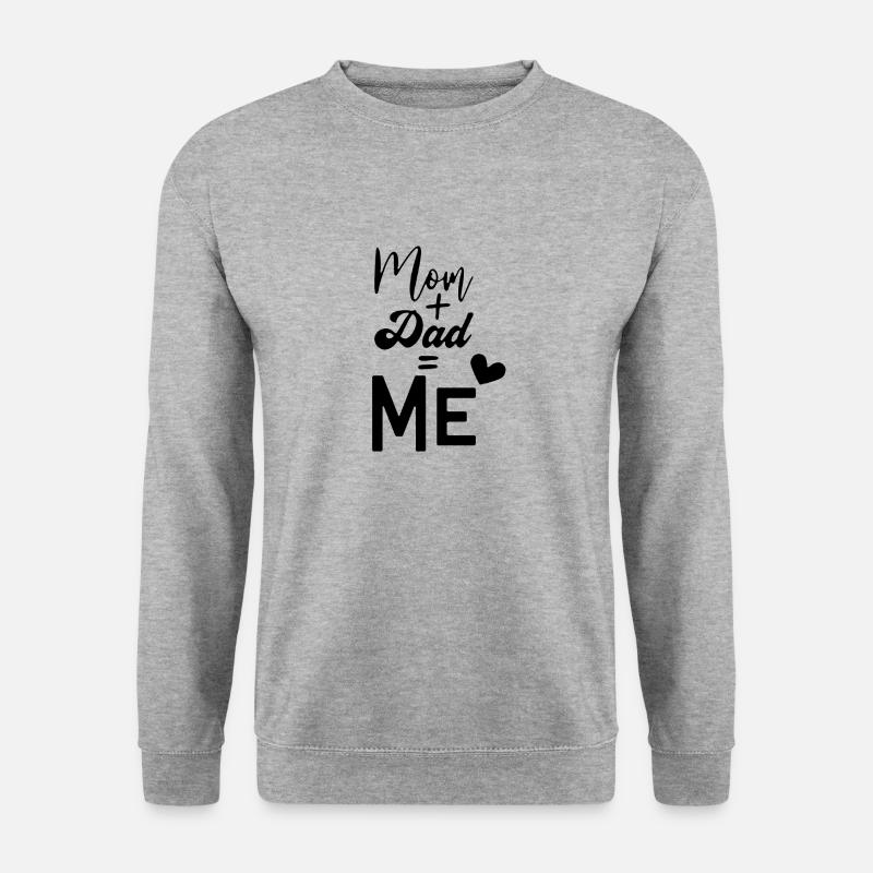 Mama, Papa - Unisex Pullover - Weißgrau meliert