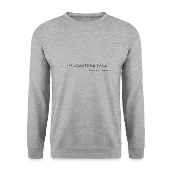 Anwalt lustig Spruch Jurist Geschenk - Unisex Pullover - Weißgrau meliert - Vorne - Alina (178cm) & Michal (187cm)
