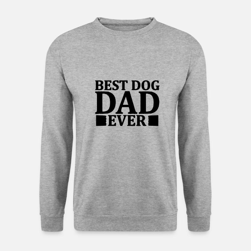 bester Hund Papa - Unisex Pullover - Weißgrau meliert