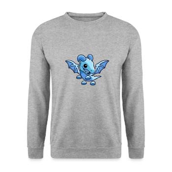 Cute Frost Dragon - Unisex Sweatshirt - salt & pepper - Front - Alina (178cm) & Michal (187cm)