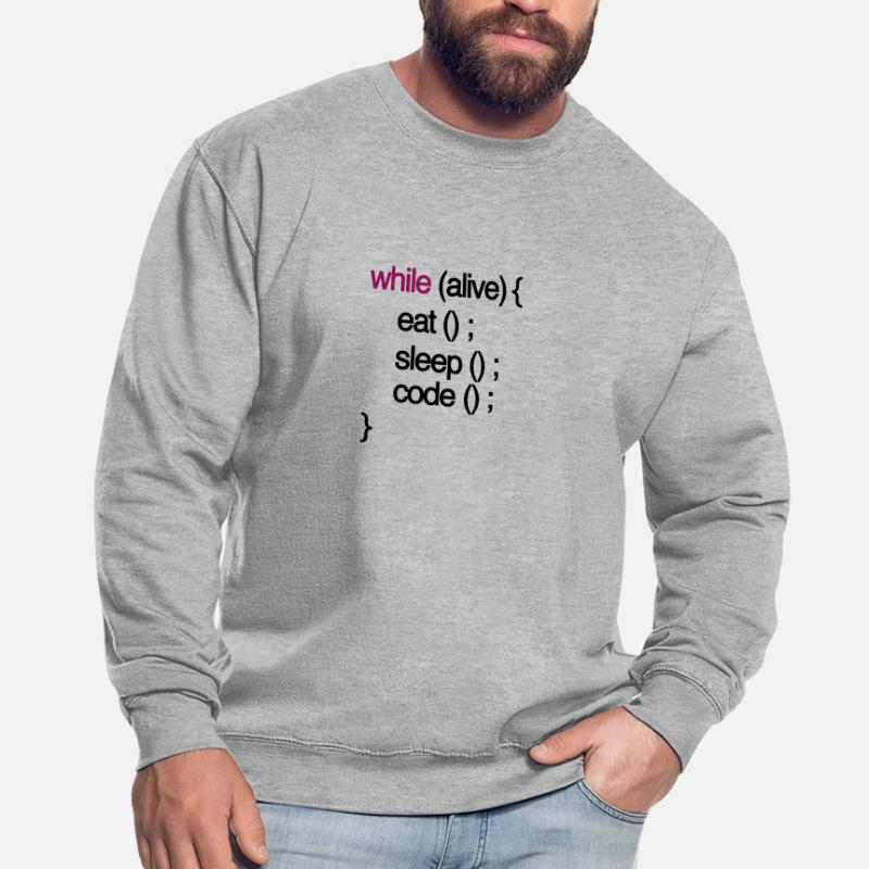 while alive code Informatiker programming coding Unisex Pullover