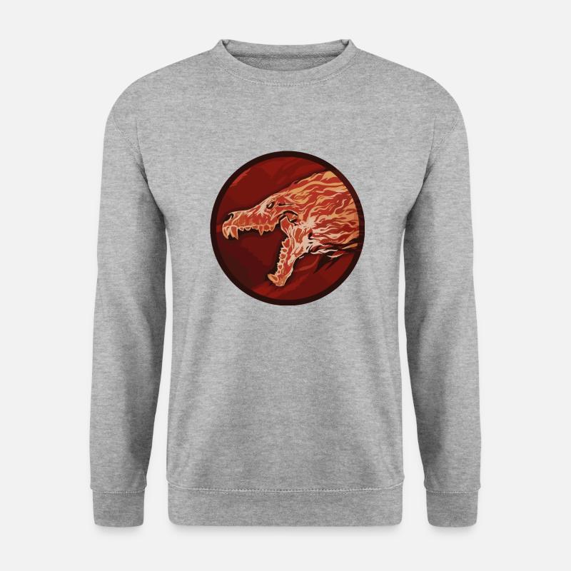 Heulende Morgendämmerung - Unisex Pullover - Weißgrau meliert