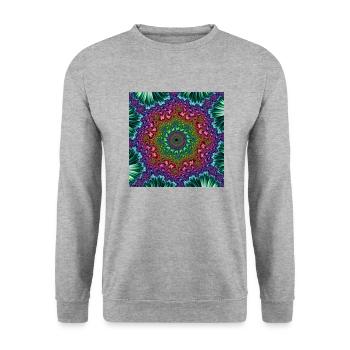 TO EXERCISE THE MIND - Unisex Pullover - Weißgrau meliert - Vorne - Alina (178cm) & Michal (187cm)