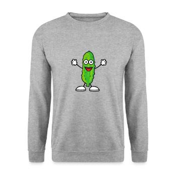 Joyeux cornichon - Sweat-shirt Unisexe - gris chiné - Devant - Alina (178cm) & Michal (187cm)