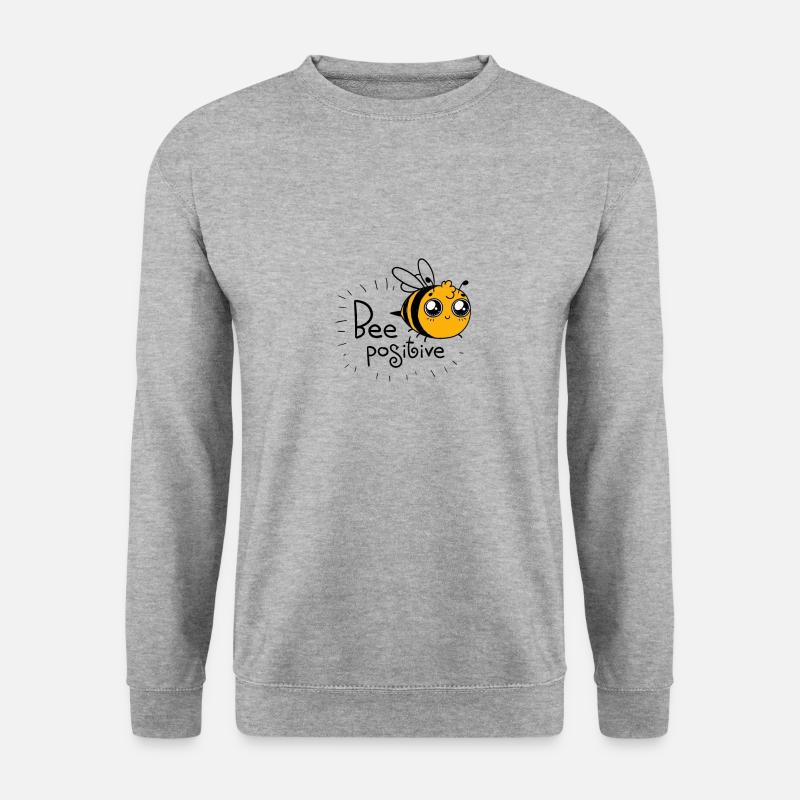 Bee Positiv - Unisex Pullover - Weißgrau meliert