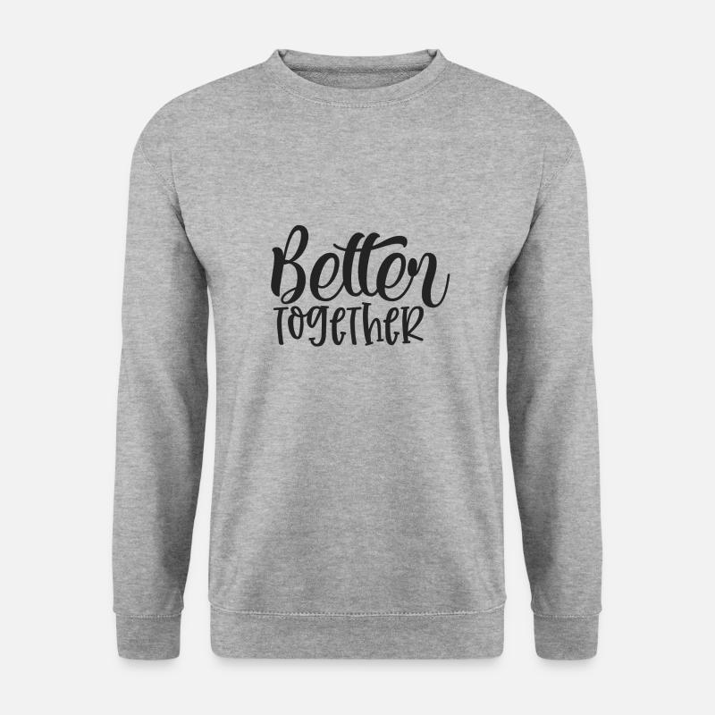 Besser zusammen - Unisex Pullover - Weißgrau meliert
