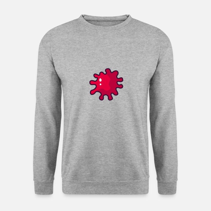 Blut - Unisex Pullover - Weißgrau meliert