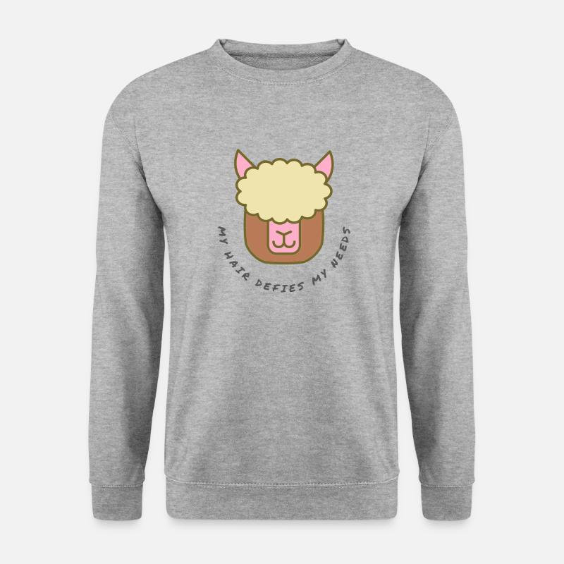 Alpaka - Unisex Pullover - Weißgrau meliert