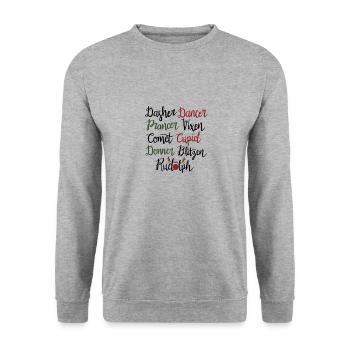 noms de rennes - Sweat-shirt Unisexe - gris chiné - Devant - Alina (178cm) & Michal (187cm)