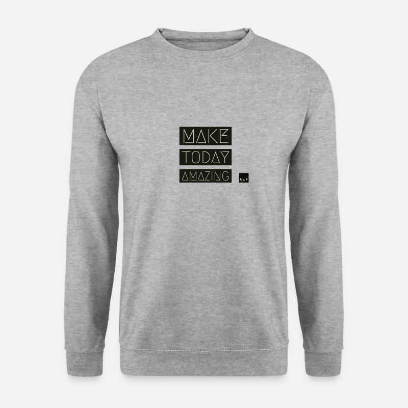 Make Amazing 2.0 - Unisex Pullover - Weißgrau meliert