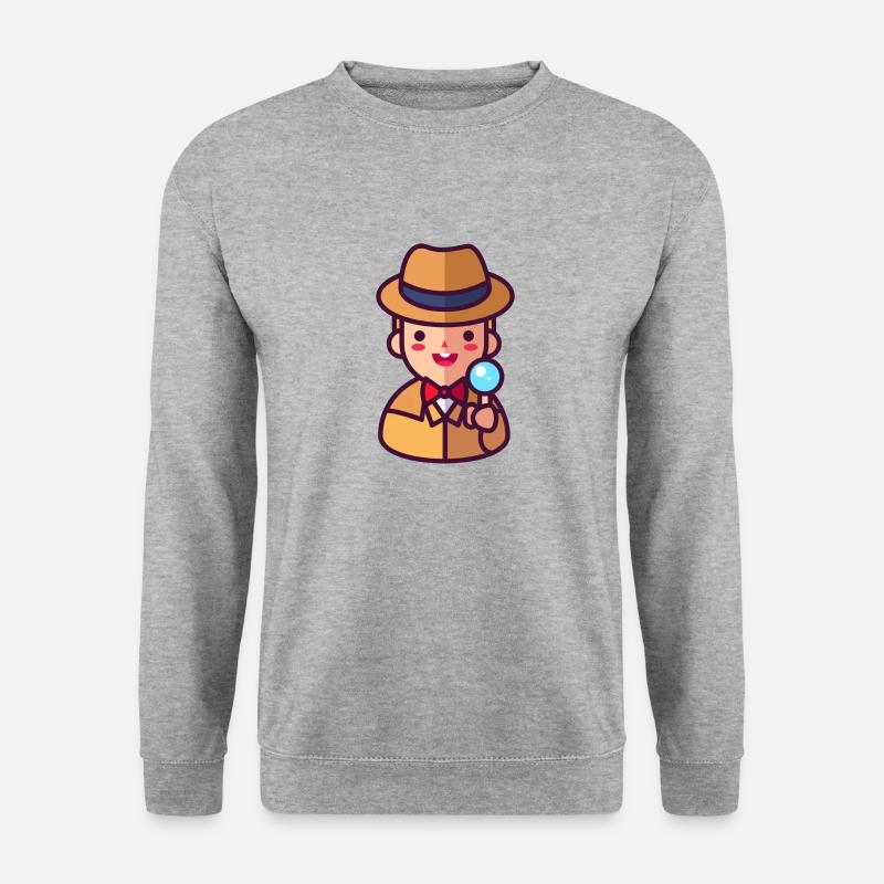 Detektiv - Unisex Pullover - Weißgrau meliert