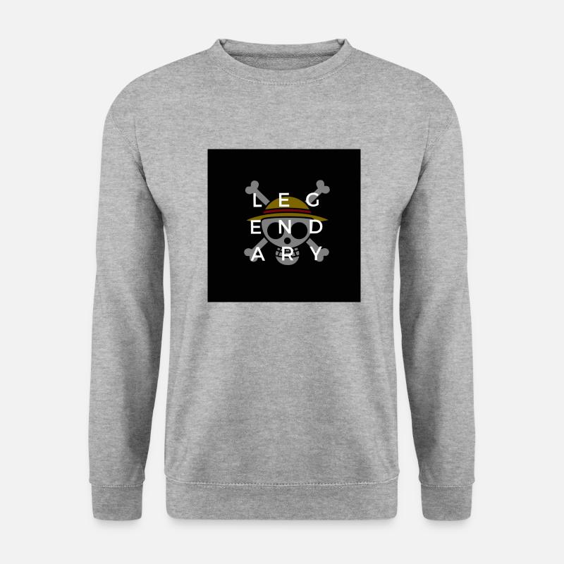 Legendäre Kollektion - Strohhutflagge - Unisex Pullover - Weißgrau meliert