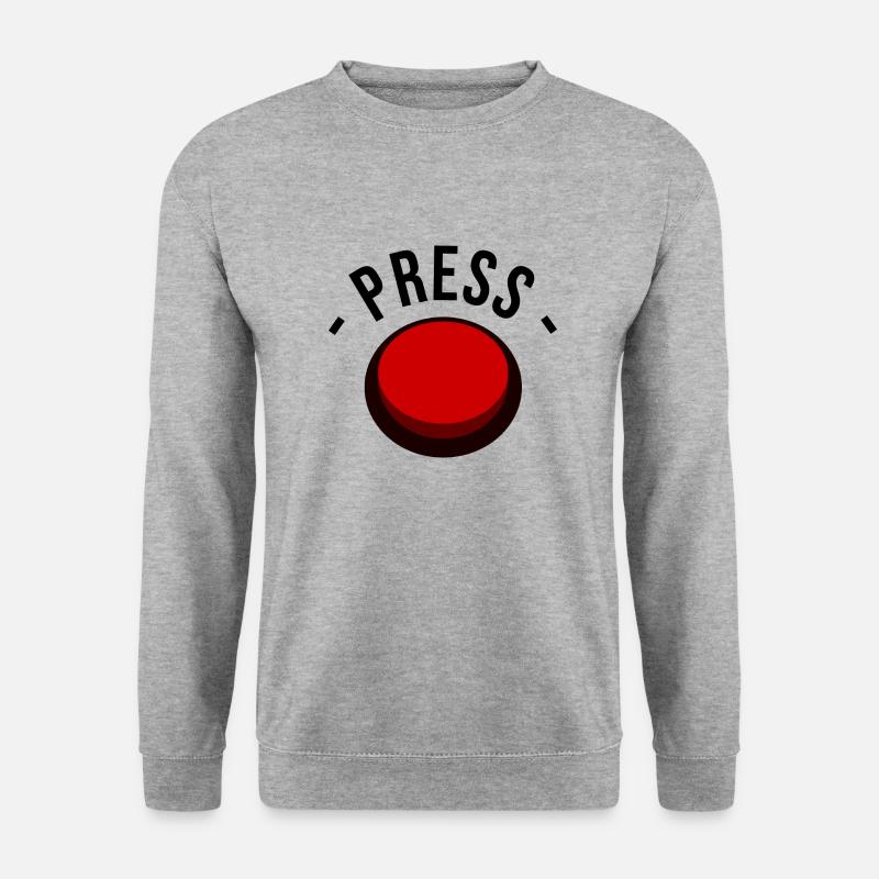 Press - Red Button - press - Unisex Sweatshirt - salt & pepper