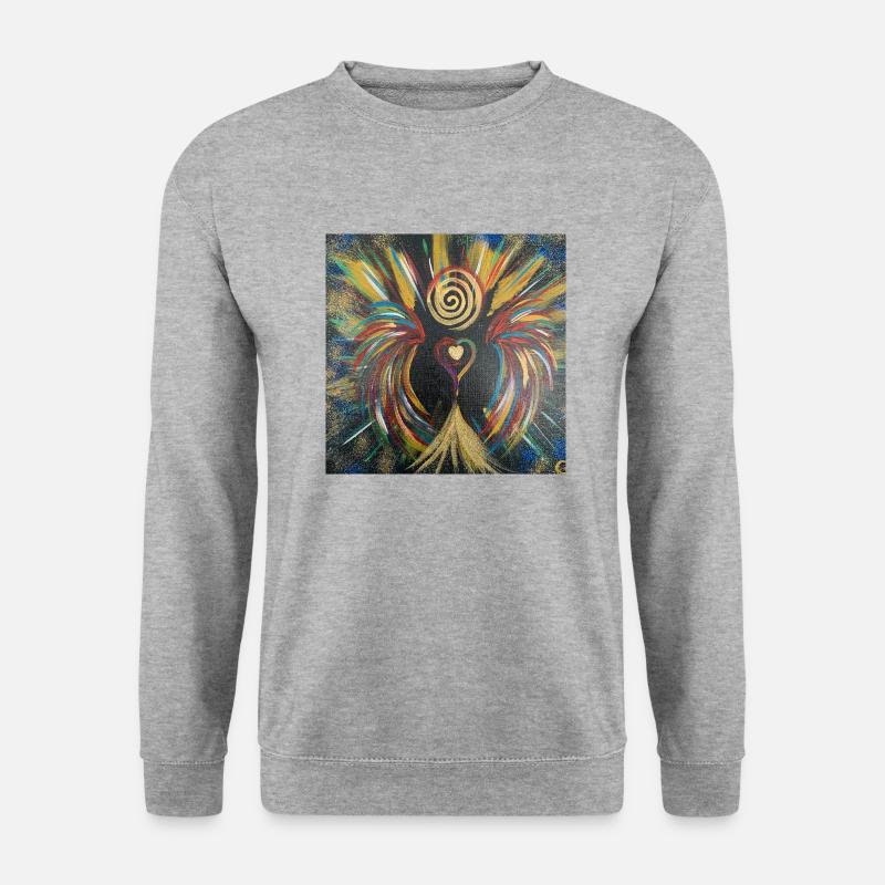 Herzengel "Höchstes Privileg" - Unisex Pullover - Weißgrau meliert