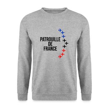 Patrouille de France meeting aérien armée de l'air - Sweat-shirt Unisexe - gris chiné - Devant - Alina (178cm) & Michal (187cm)